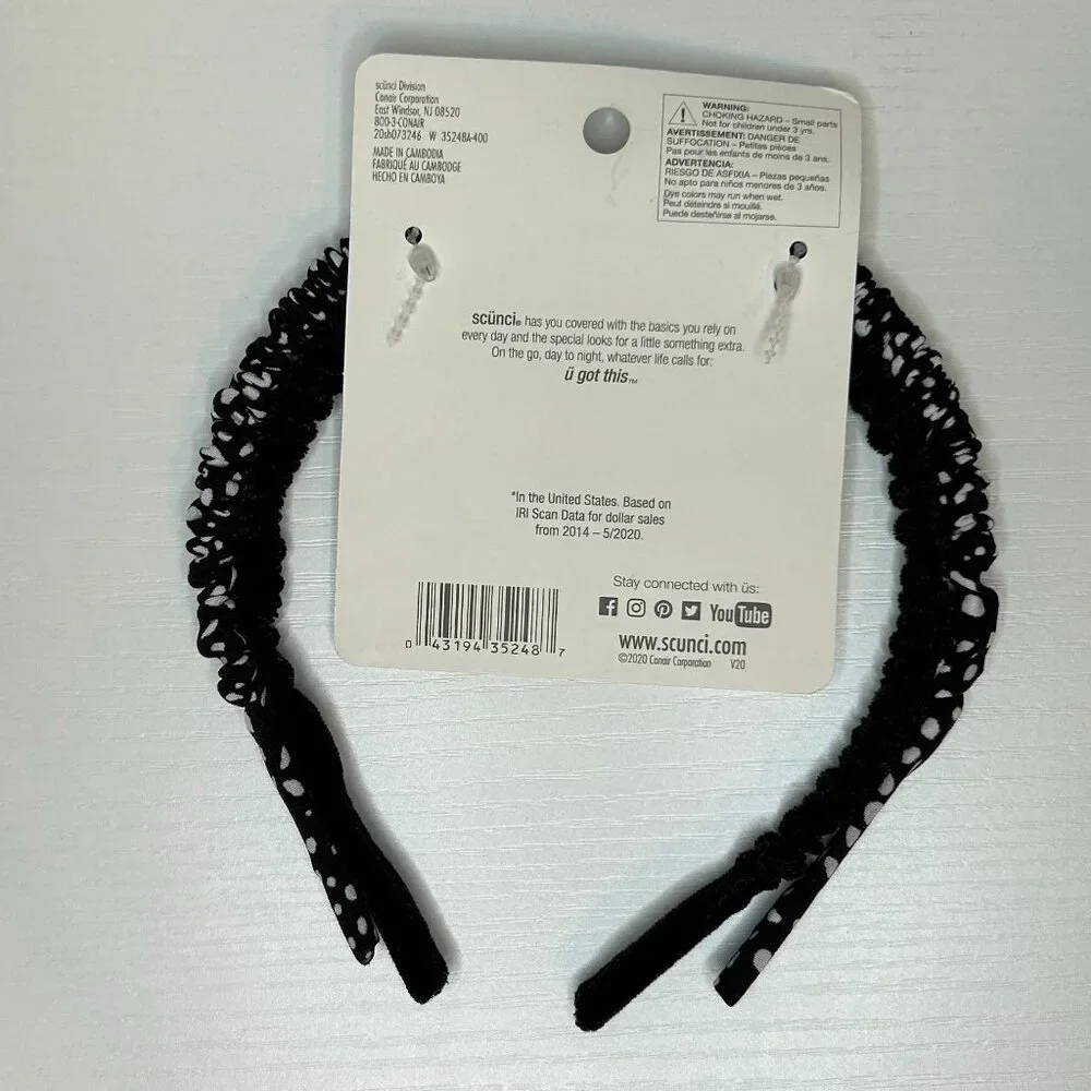 NWT black & white 2 pack headbands - Picture 2 of 2